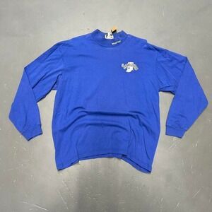 Vintage 90s Indiana State sycamores embroidered long sleeve mock neck shirt